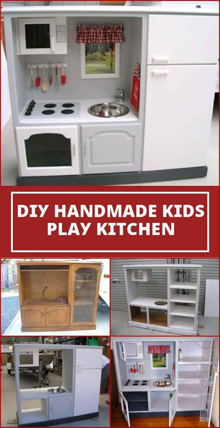 self-made kids play kitchen